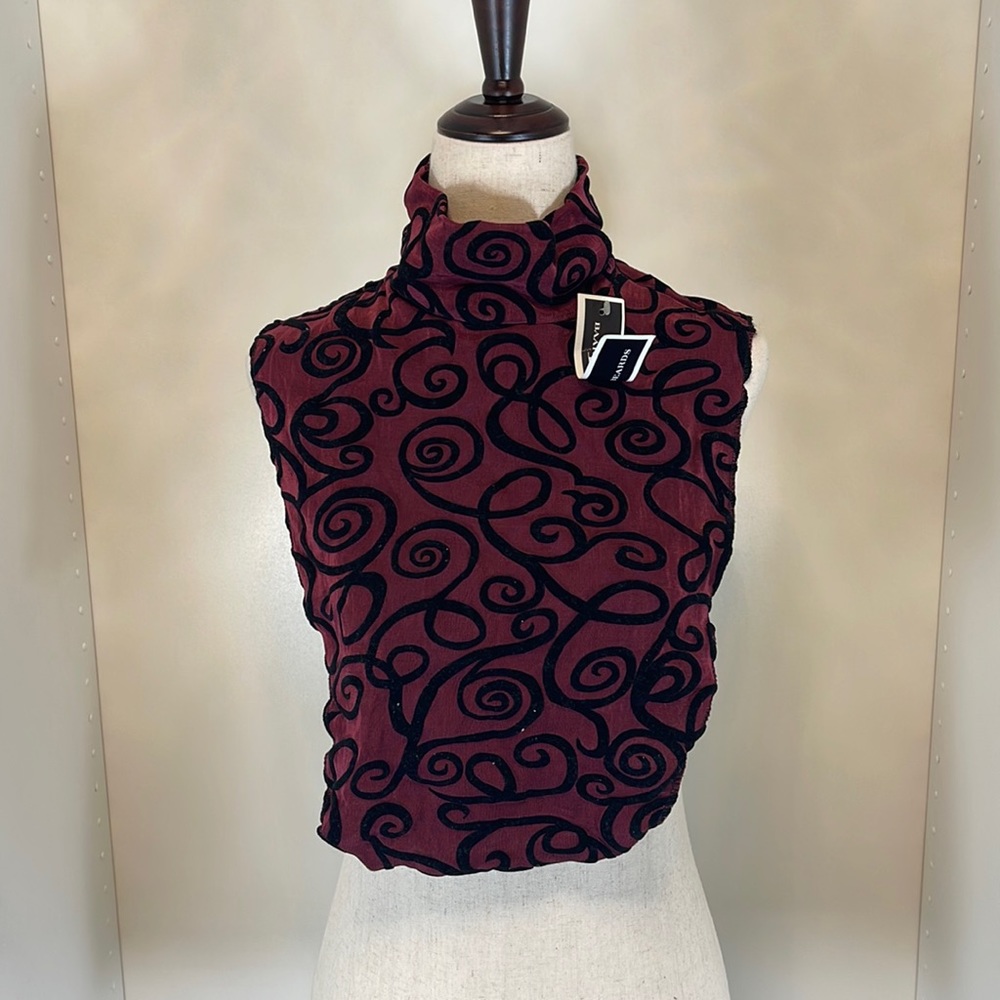 NWT Baar & Beards Maroon And Black Dickie
